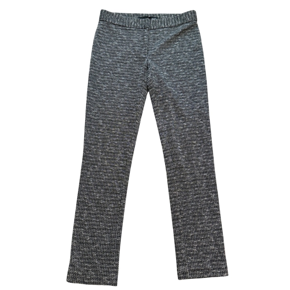 Amanda + Chelsea Dress Pants Womens 0 Black White Textured Trousers Ankle NWT